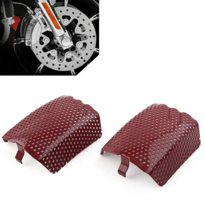 $27.35 • Buy 2Pcs Front Caliper Screen Inserts For Harley V-Rod & Touring 2006-2019 Dark Red