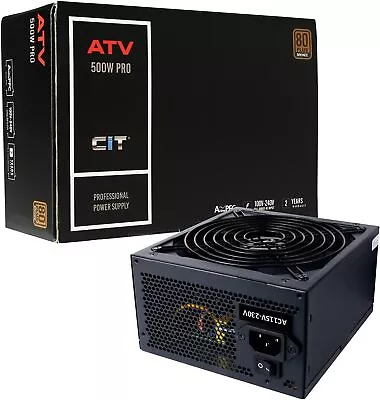 CIT FX Pro 800w 700w 600w 500w 80 Plus Bronze PSU Power Supply For Pro Gamers • £35.14