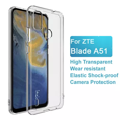 IMAK Clear Shockproof TPU Back Cover Case For ZTE Blade A3 2020 / A51 / V30 Vita • $4.89