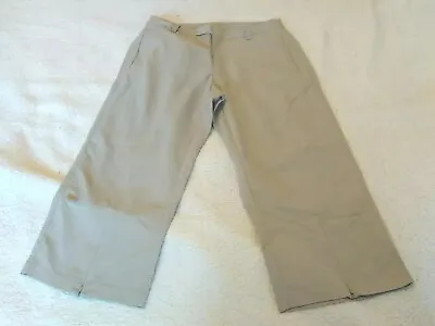 Canterbury 3/4 Length Cropped Trousers In Khaki Beige Ladie's Size UK 14 • £6.50