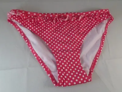 NWT Marie Meili Mauritious Dot Bikini Bottom Ruby W/ Wihite Polka Dots Size XS • £7.59