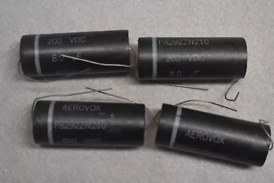Aerovox NOS 8 UF 200 Vdc Non-Polarized Capacitors Tested Lot Of Four • $22.99