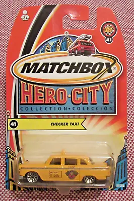 Matchbox 2004 Hero City Getting Around Checker Taxi #42 Yellow • $11.89