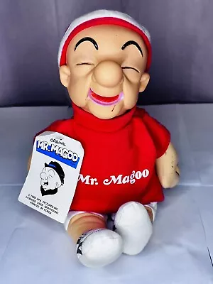 Vintage Grayhound Specialty MR MAGOO Plush Doll Vinyl Head Old Man Red Shirt • $20