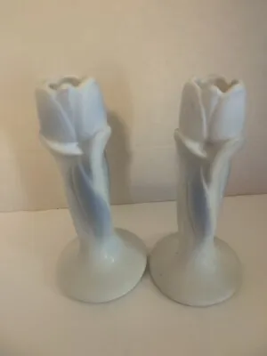 Van Briggle Art Pottery Bud Tulip Vases Candlestick Holders • $49.99