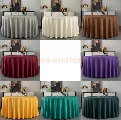 Fitted Round Tablecloth Table Cover Wedding Party Banquet Decor Reusable HOT AU • $29.41