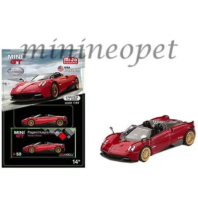 Tsm Mini Gt Mgt00050 Pagani Huayra Roadster 1/64 Diecast Model Car Red • $11.97