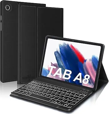 For Samsung Galaxy Tab A8 10.5  2022 SM-X200/X205 Backlit Keyboard Case Cover US • $28.49