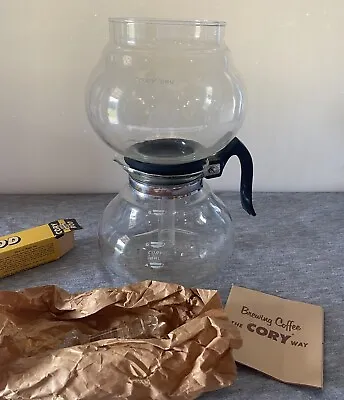 $85 • Buy Vintage CORY Glass Coffee Vacuum BREWER Pot 4-8 Cup DKG-S Original Box See Pics