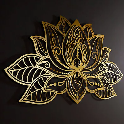 3D Lotus Mandala Metal Wall Decor Lotus Flower Metal Wall Art Home Decor • $269.99