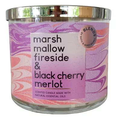 Bath & Body Works 3-Wick Candle Blends Marshmallow Fireside Black Cherry Merlot • $29.90