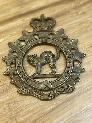 Vintage WWII WW2 Canadian Armed Forces Ontario Regiment Badge Cap KG JD • $35