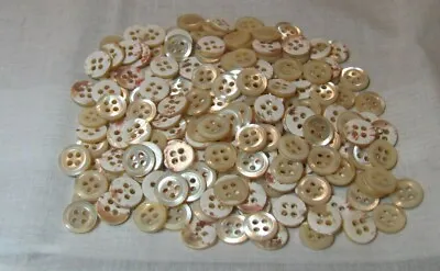24 Vintage White Mother Of Pearl Shell Buttons- 5/16 Inch- Item# 1-15 • $2.50
