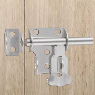 Latch Door Bedrooms Bolt Latch Clasp Drawer Padlock Set Stainless Steel • £7.18