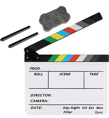 Zacro Acrylic Film Clapboard 12 X 10in Plastic Film With 2 Markers And Eraser • $19.89