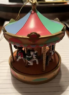 Vintage Willitts Christmas Ornament -- Carousel Horses In Motion • $21