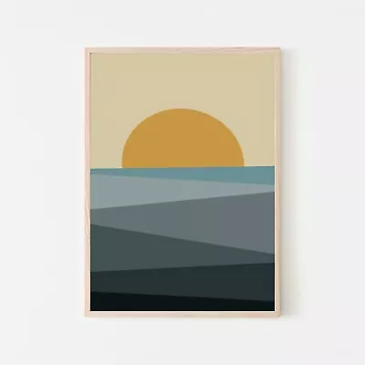$57.47 • Buy Landscape Abstract Minimalist Mid Century Wall Art Print. Great Home Decor