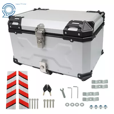 Aluminum 65L Motorcycle Trunk Tour Tail Box Waterproof Luggage Storage Top Case • $147.54