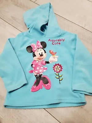 Minnie Mouse Blue Pullover Fleece Hoodie 3T • $16.69