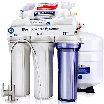 ISpring RCC7AK NSF Certified 75 GPD Alkaline 6-Stage Reverse Osmosis System PH+ • $247.81