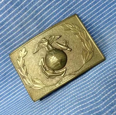 US Marine Corps Dress Belt Buckle Left Handed Always Faithful Vtg Brass  .CVB003 • $29.99