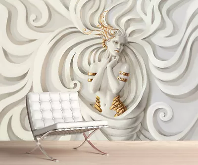 3D MEDUSA Wallpaper Wall Mural Picture Any Room Simply Peel And Stick 073 • £29.99