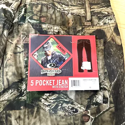 Mossy Oak Ladies Break Up Infinity Cargo Jeans 5-pocket W/ Stretch Size 12 Nwt • $8.99
