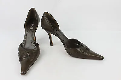 Open Court Shoes MINELLI All Leather Brown T 38 Very Good Condition • $14.50