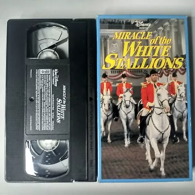 Disney's MIRACLE OF THE WHITE STALLIONS Rare Vhs ROBERT TAYLOR Eddie Albert '60s • $3.59