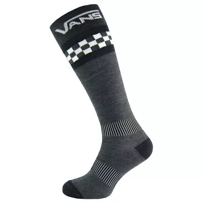 Vans Off The Wall Black Grey Long Mens Socks VQJN6MV • £13.99