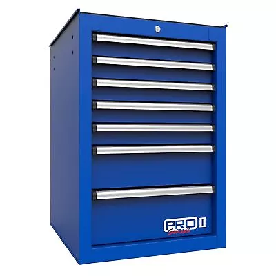 Homak 14in. Pro 2 Series 7-Drawer Side Tool Cabinet Blue 14.5in.W X 24.5in.D • $619.99