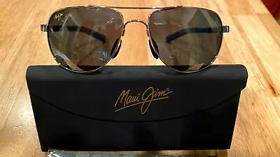 New Maui Jim GUARDRAILS Polarized Titanium Sunglasses 327-17 Silver/Grey • $274.99