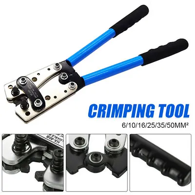 £19.99 • Buy 6-50mm² Hydraulic Crimper Crimping Tool Dies Wire Battery Cable Wire Terminal UK