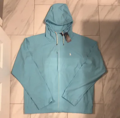 Polo Ralph Lauren Men's Packable Hooded Jacket Light Blue $125 New • $89.99