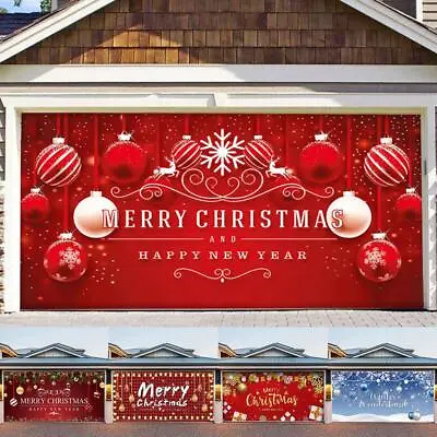 Merry Christmas Garage Doors Decorations Banner Mural 7 * Ornaments FT 16 G1W9 • $73.55