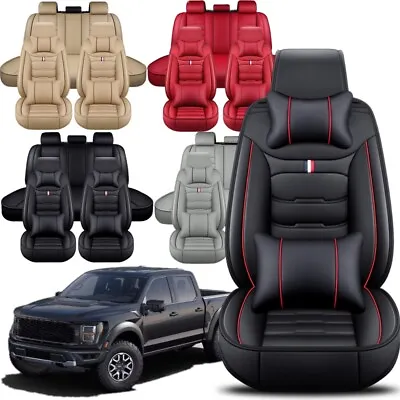 For Ford Full Set Car Seat Covers 5-Seat PU Leather Front & Rear Protectors Pad • $89.90