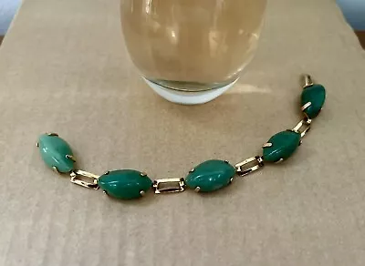 Jade Bracelet Vintage Gold Color • $40