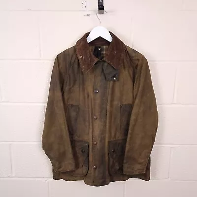 BARBOUR Bedale Wax Jacket Mens 38 M Medium Waxed Collared Coat A100 Vintage 90s • $86.91