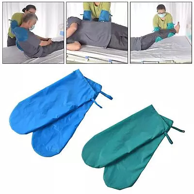 2x Slide Sheet Gloves Turn Over Smooth Surface Washable Wheelchairs Bed Transfer • $23.96