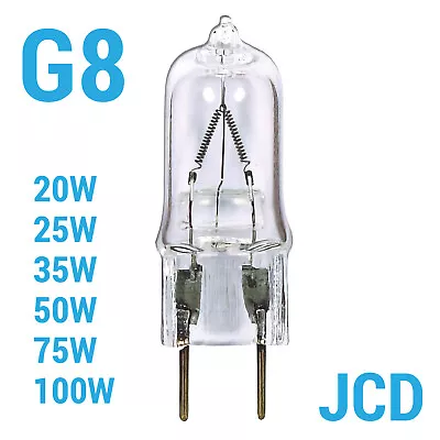 G8 2-Pin Bi-Pin 120V Clear T4 JCD Type Dimmable Bulb 20W 25W 35W 50W 75W 100W • $4.20