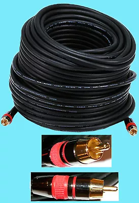 Ultra Gold SUBWOOFER Digital Audio Video Cable 100ft THX AV Home Theater RCA • $71.99