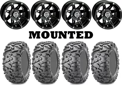 Kit 4 Maxxis Bighorn 2.0 Tires 25x8-12/25x10-12 On Moose 387X Black Wheels POL • $1276.44