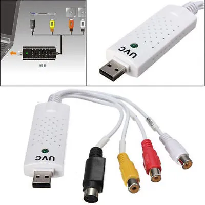 USB 2.0 S-Video AV Video Audio Capture Card Adapter VHS DVR DVD Converter To PC • $7.62