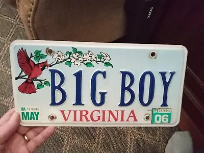 Va Virginia Vanity License Plate B1G BOY Expired BIG BOY  • $39.95