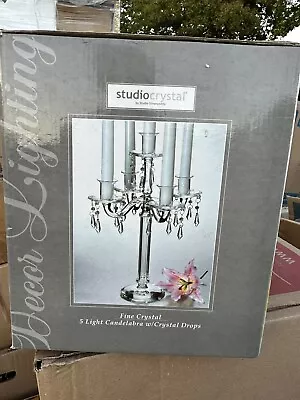 $20 • Buy Studio Crystals Beautiful Fine Dining Vintage Crystal 5 Candelabras