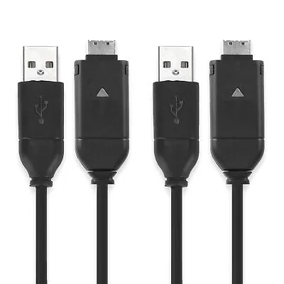 2x Camera USB Cable Samsung SL620 SL102 HZ50W TL210 ES73 TL9 ST91 PL150 Black • £18.90