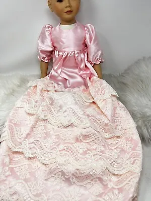 My Twinn Handmade Pink White Lace Super Long Length Dress For 23” *No Doll* • $24.99