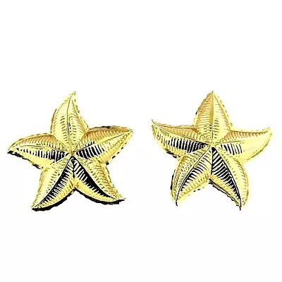 $1900   14 Kt 3d Yellow Gold Starfish Earrings With Omega Clasp • $700