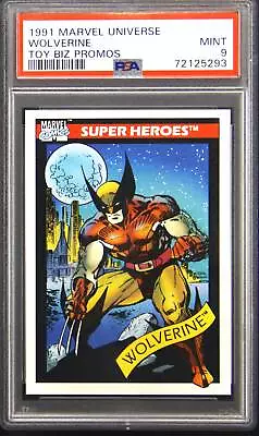 1991 Marvel Universe Toy Biz Promos Wolverine Promo Marvel (MCU) Card PSA 9 • $2500