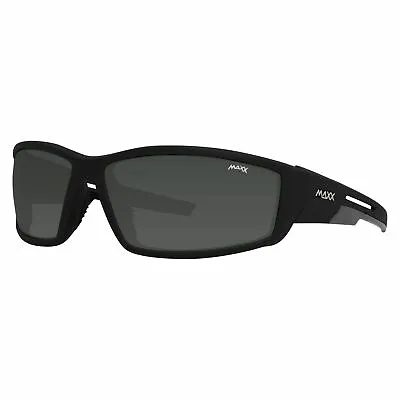 Maxx Zulu Sport Riding Sunglasses Black W Grey Frame Smoke Polarized Lens • $15.99